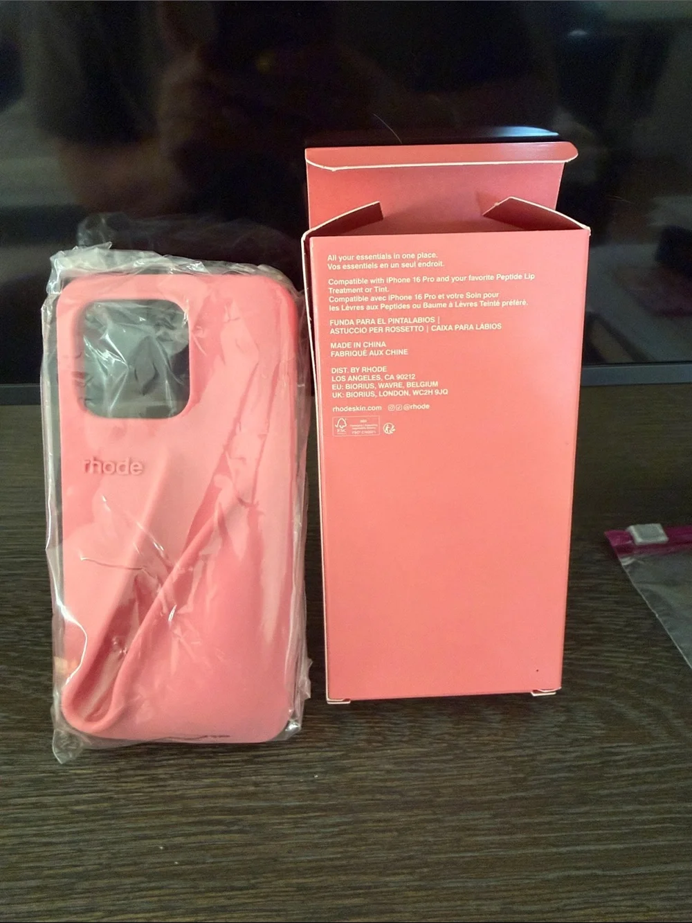 RHODE Lip Case for iPhone - Bright Coral Pink